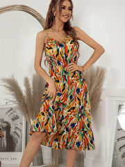 Bohemia A-Line Floral V-Neck Dress