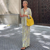 Ombre Printed casual Shirt and Pants Set