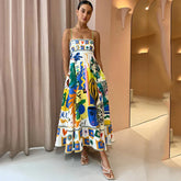 Alobee 's Backless A line Boho Dress