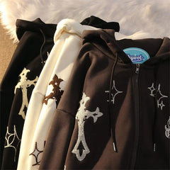 Gothic Street Embroidered Hoodie