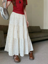 Vintage Polka Dot Sweet Girls Cake A line Maxi Skirt