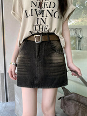 Y2k Summer Short Denim A line Mini Skirt