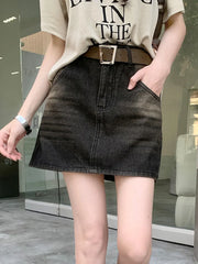 Y2k Summer Short Denim A line Mini Skirt