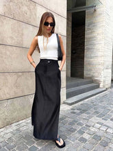 Loose Black Long Skirts A Line Elegant Summer Skirt