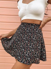 Floral Print Boho Party Skirt New High Waist Pleated Mini Skirt