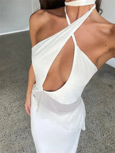 Mesh See Through Y2K Clubwear Halter Criss cross Tie up Off Shoulder Cutout Irregular Hem Vest Crop Top