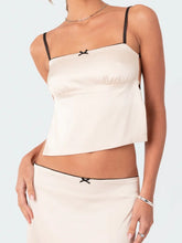 Sleeveless Strap Backless Tie up Y2K Bow Patchwork Square Neck Night Party Vest Streetwear Crop Top