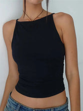 Solid Color Sleeveless Streetwear New Slim Fit Causal Mini Vest Female Clothes Crop Top