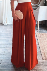 Backless top & wide-leg pants suit