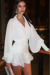 Celestial Whisper Chiffon Dress