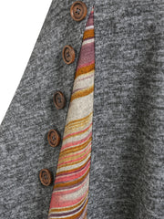 Convertible Striped Foldover Elegant Off Shoulder Knitted Dresses