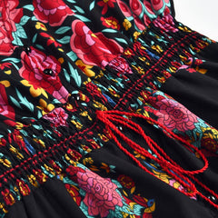 DeRuiLaDy New Summer Boho Beach Maxi Dress