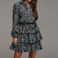 Elegant Floral Print Beach Dress