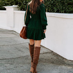 Fashion Sweet Design Female O Neck Party Dresses