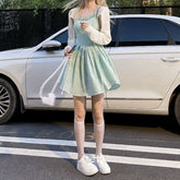 Floral Strap Dress Ruffled Korean Party Fairy Dress