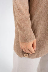 Grey Brown Dip Dye Knitted Sweater
