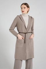 Hooded Sweater Pocket Cardigan