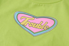 'I Am Trouble' Crop Top