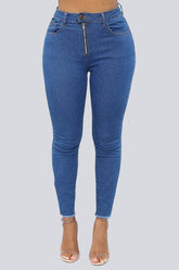 High Waist Slim Fit Pencil Jeans
