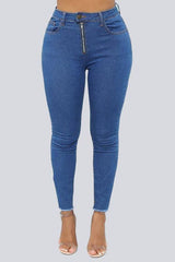 High Waist Slim Fit Pencil Jeans