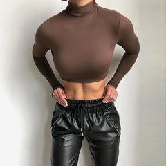 Estrella Turtleneck Crop Top
