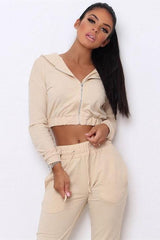 hoodie two piece set embroidered