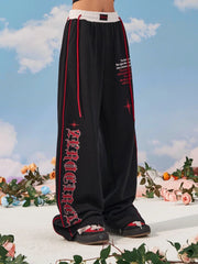 Letter Baggy Sweatpants Y2k Goth Streetwear Jogging Pant