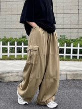 Khaki Oversize Cargo Harajuku Streetwear Wide Leg Pant