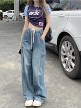 Harajuku Y2K Drawstring Baggy Streetwear Cargo Pockets Wide Leg Pant