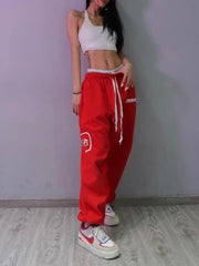 Gray Jogging Sweatpants Korean Fashion Oversize Loose Pant