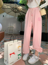 Pink Jogging Sweatpants Kawaii Cute Letter Print Oversize Pant