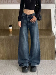 Baggy Korean Style Distressed Wide Leg Denim Harajuku Pant