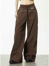 Y2K Gorpcore Brown Track Vintage Parachute Reflective Sweatpant