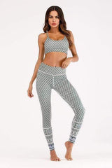 geometry pattern yoga suit