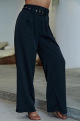 High Waist Belted Pants