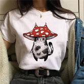 Harajuku Retro T shirt Kawaii Cartoon Animal Print T shirt