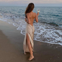 Hazelnut Hue Satin Dream Dress