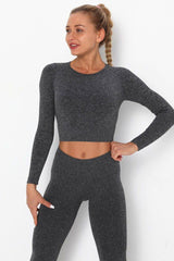Gray Two Piece Yoga Set