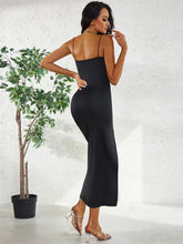 Spaghetti Strap Backless Lace Up Maxi Bodycon Dress