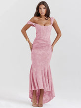 Off shoulder Sleeveless Bodycon Club Party Maxi Dress