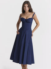 Elegant Lace up High Split Long Lace Dress