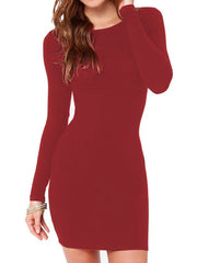 New Autumn Winter Casual Fashion Black Midi Dresses