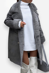 Furry Suede long Coat