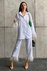 Fashion casual cropped suit