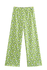 Casual geometric printed suit