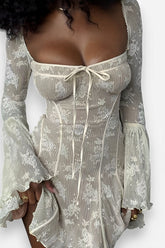 Long Sleeve Lace Slim Dress