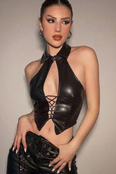 Back straps slim PU top