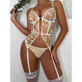 Lace hollow one-piece lingerie
