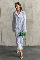 Fashion casual cropped suit