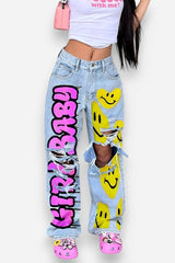 Denim Smilie Hoco Pants